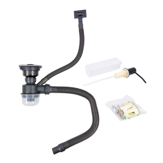 Кухонна мийка Valeso PVD чорна 44x44 під стільницю (3.0/0.8)