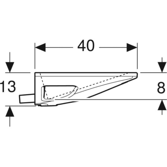 Раковина Geberit One белый KeraTect/глянцевый хром (500.390.01.1)