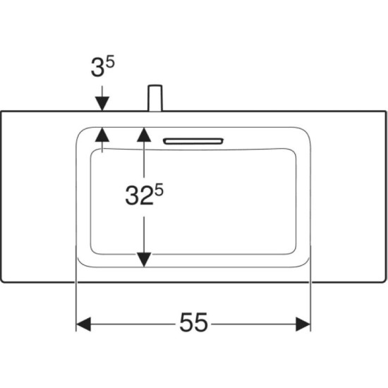 Раковина Geberit One белый KeraTect/глянцевый хром (500.390.01.1)