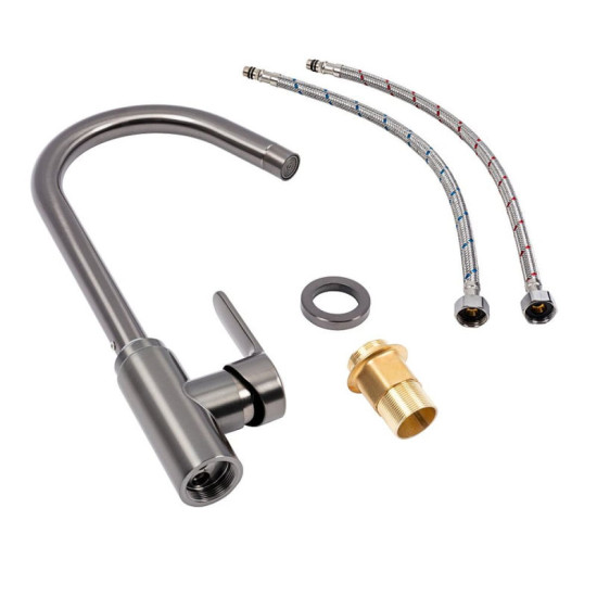 Кухонний змішувач Valeso 681W PVD чорний