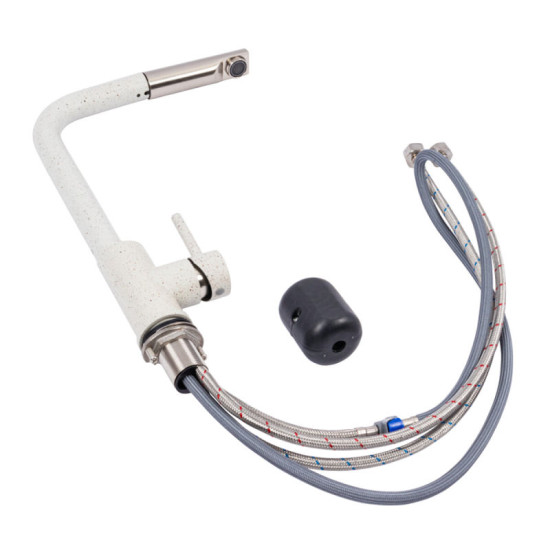 Кухонний змішувач з висувним виливом Valeso Q411B Топаз