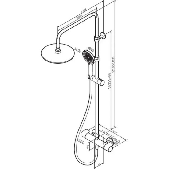 Душевая система Am.Pm X-Joy F0785A400 хром