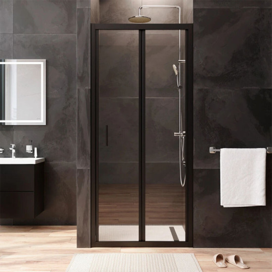 Душові двері Am.Pm Gem W90UG-090-1F-195BT 90х195 прозорі, чорний мат