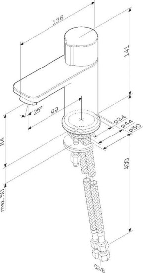 Смеситель для раковины Am.Pm X-Joy F85A02522 черный