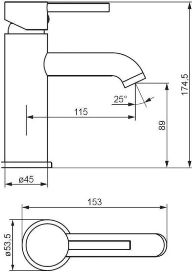Смеситель для раковины Damixa Scandinavian Pure 360210300 черный