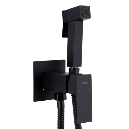 Гігієнічний душ із змішувачем Lidz Kubis 111 Black LDKUB111BLA46108 прямокутний