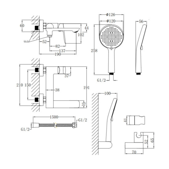 Змішувач для ванни Qtap Evia QTEVI260CRM47578 Chrome