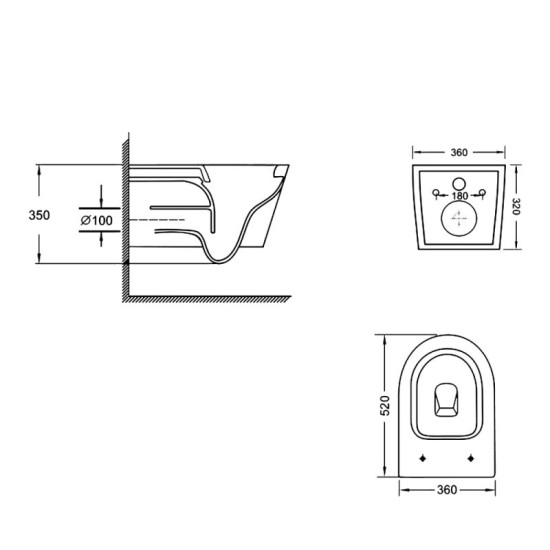 Унітаз підвісний Qtap Swan Soft-close QT16335180W