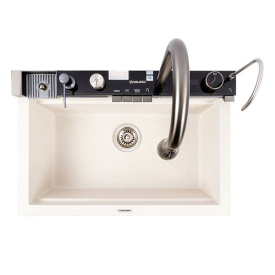 Кухонная мойка Valeso 6846 Irena матовая (белая в точку)