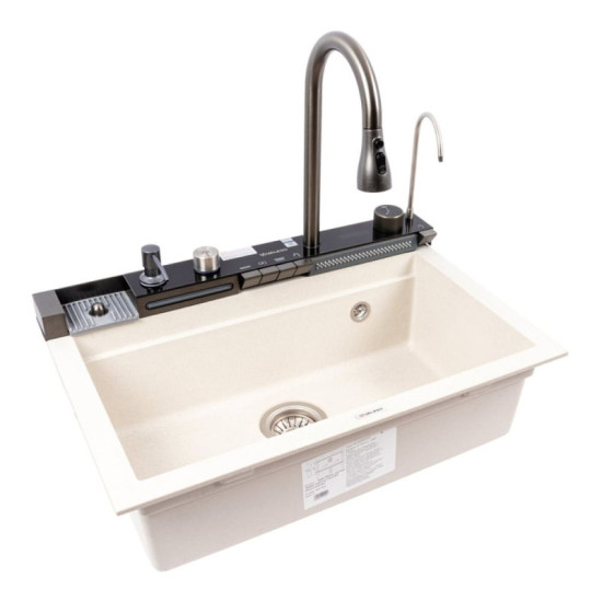 Кухонная мойка Valeso 6846 Irena матовая (белая в точку)