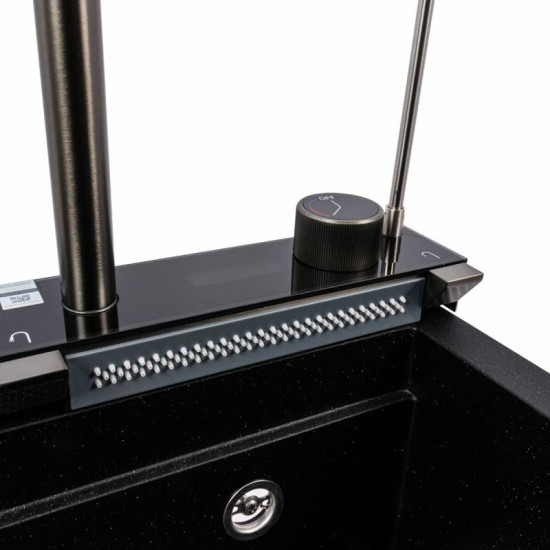 Кухонная мойка Valeso 6846 Irena матовая (черный металлик)