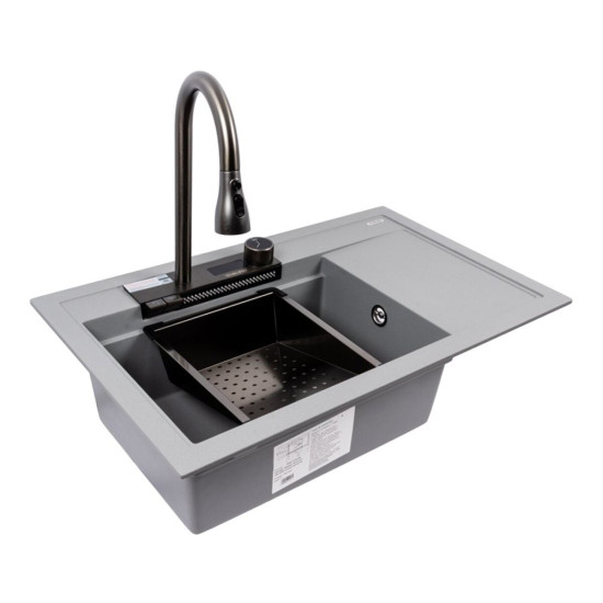 Кухонная мойка Valeso 7950 Atrum матовая (серый металлик)