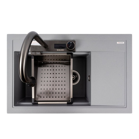 Кухонная мойка Valeso 7950 Atrum матовая (серый металлик)