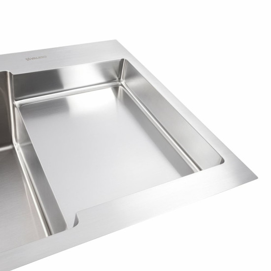 Кухонная мойка Valeso Handmade CM 78x50C L (круглый сифон 3.0/0.8)