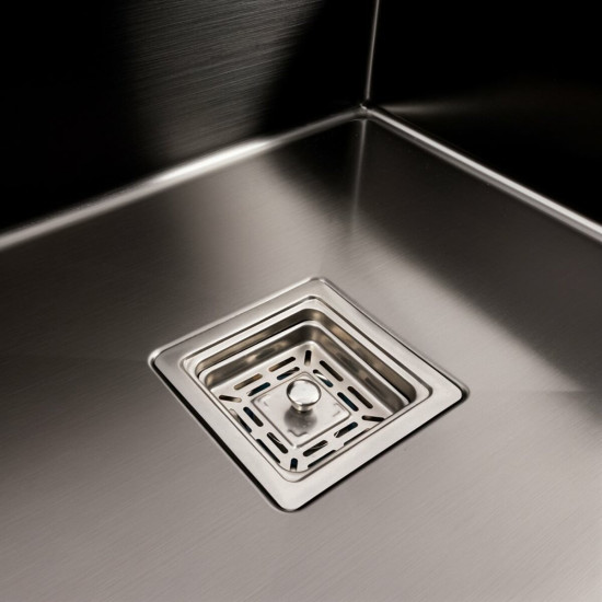 Кухонна мийка Valeso Handmade CM 78x50C L PVD чорна (круглий сифон 3.0/0.8)