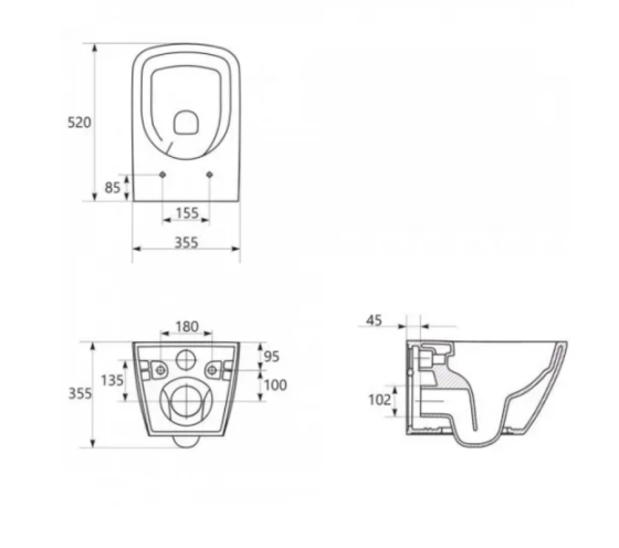 Унітаз підвісний Cersanit СЕТ C200 CITY PRO VORTEX S701-884