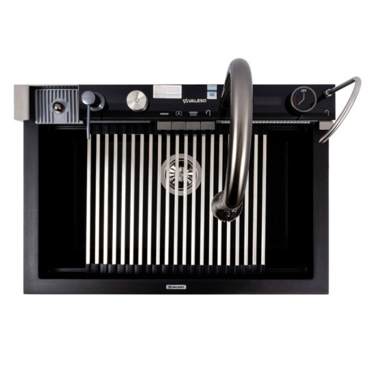 Кухонна мийка Valeso 6846 Irena матова чорна