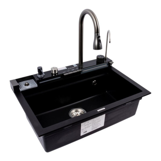 Кухонна мийка Valeso 6846 Irena матова чорна