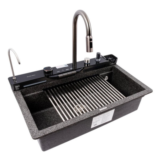 Кухонная мойка Valeso 7546 EVANORA матовая графит