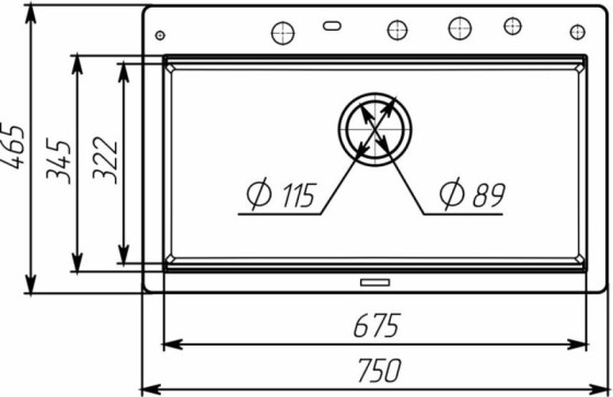 Кухонная мойка Valeso 7546 EVANORA матовая графит