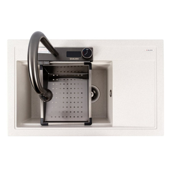 Кухонна мийка Valeso 7950 Atrum матова біла в крапку