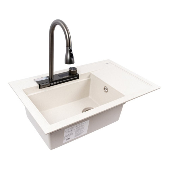 Кухонна мийка Valeso 7950 Atrum матова біла в крапку