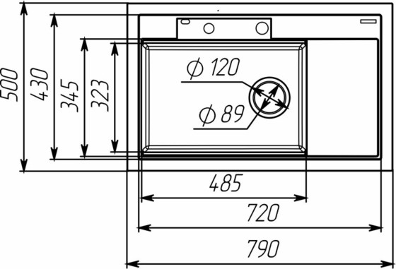 Кухонна мийка Valeso 7950 Atrum матова біла в крапку