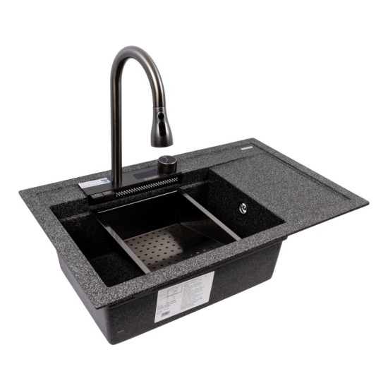 Кухонна мийка Valeso 7950 Atrum матова графіт