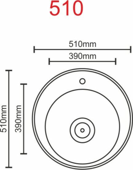 Кухонная мойка Valeso Декор 510 0,8/180 мм