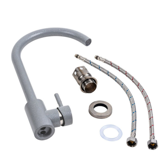 Кухонний змішувач Valeso 56 B NESP 3008 А сірий металік