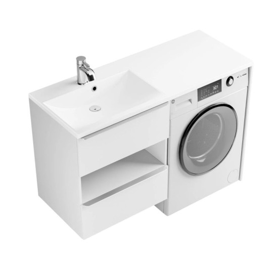 Тумба с раковиной Fancy Marble (Буль-Буль) Vivara-2 1250 L (Vivara 1250 + Edison 1250) белый