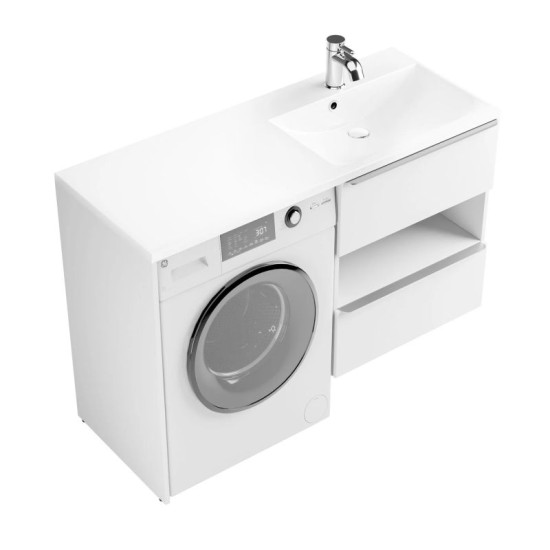 Тумба с раковиной Fancy Marble (Буль-Буль) Vivara-2 1250 R (Vivara 1250 + Edison 1250) белый
