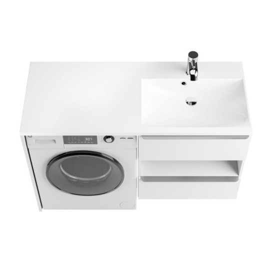 Тумба с раковиной Fancy Marble (Буль-Буль) Vivara-2 1250 R (Vivara 1250 + Edison 1250) белый