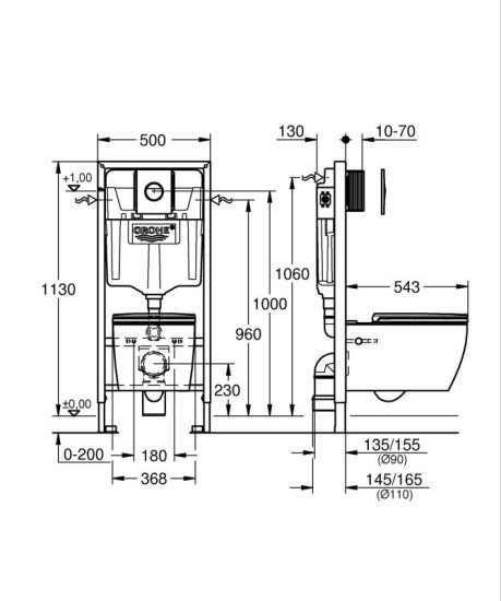 Инсталляция с унитазом Grohe Solido (103846SH00)