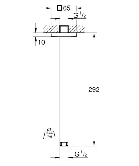 Кронштейн для верхнього душу Grohe Rainshower 27484000