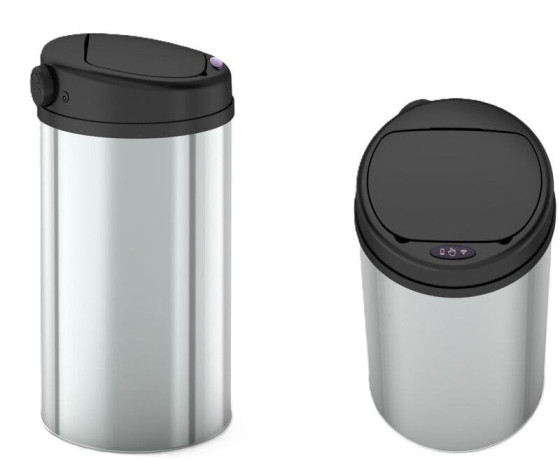 Відро для сміття Mixxus Premium Ellipse-TC0109 Chrome-Black 9л (хром-чорне) MI7083