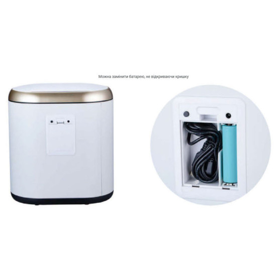 Ведро для мусора Mixxus Premium Topper-TC0112 White 12л белый (MI7082)