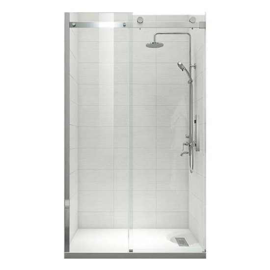 Душові двері Koer SR SD01-120x200-TR-01 прозоре скло Easy Clean 8мм, хром (KR5376)