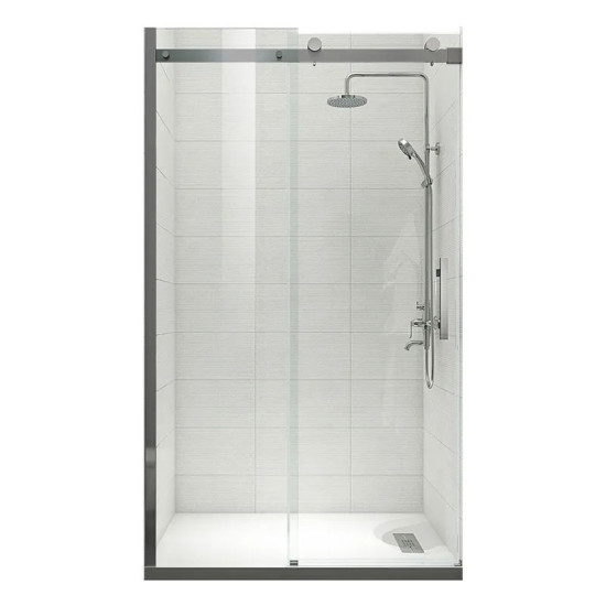 Душевая дверь Koer SR SD01-120x200-TR-07 прозрачное стекло Easy Clean 8мм, графит (KR5378)