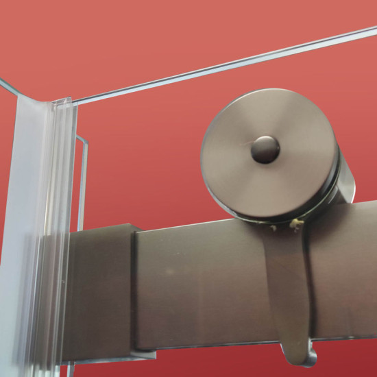 Душевая дверь Koer SR SD01-120x200-TR-07 прозрачное стекло Easy Clean 8мм, графит (KR5378)