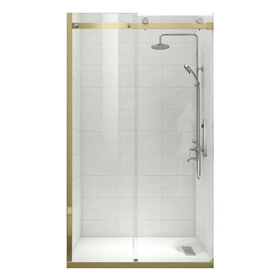Душові двері Koer SR SD01-120x200-TR-12 прозоре скло Easy Clean 8мм, матове золото (KR5377)