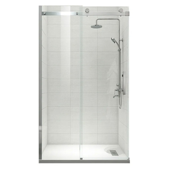 Душові двері Koer SR SD01-140x200-TR-01 прозоре скло Easy Clean 8мм, хром (KR5380)