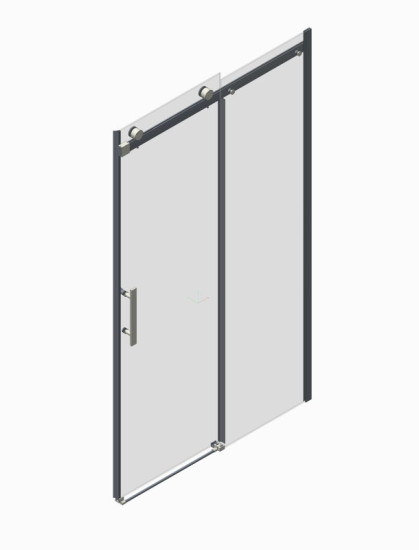 Душові двері Koer SR SD01-140x200-TR-01 прозоре скло Easy Clean 8мм, хром (KR5380)