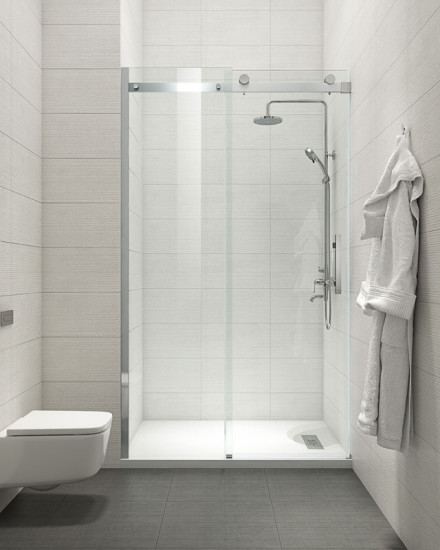 Душові двері Koer SR SD01-140x200-TR-01 прозоре скло Easy Clean 8мм, хром (KR5380)