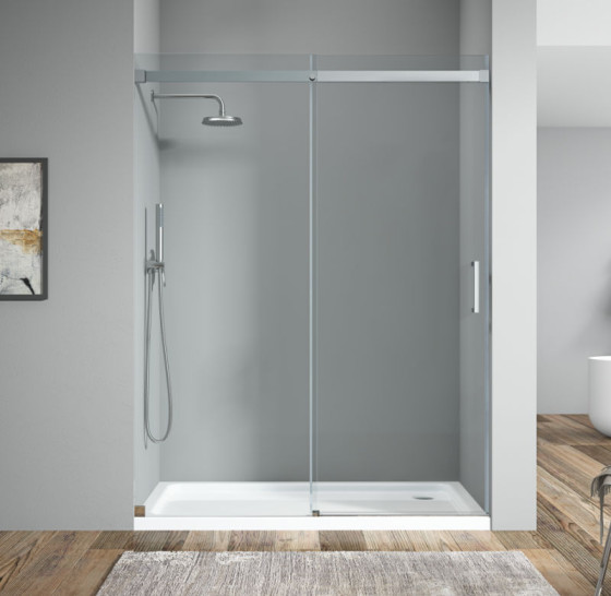 Душові двері Koer SR SD02-120x200-TR-01 прозоре скло Easy Clean 8мм, хром (KR5384)