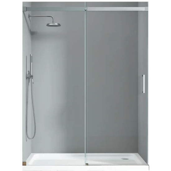 Душові двері Koer SR SD02-140x200-TR-01 прозоре скло Easy Clean 8мм, хром (KR5383)