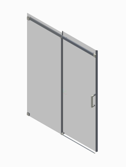 Душові двері Koer SR SD02-140x200-TR-01 прозоре скло Easy Clean 8мм, хром (KR5383)