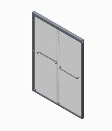 Душові двері Koer SR SD03-140x200-TR-01 прозоре скло Easy Clean 8мм, хром (KR5385)