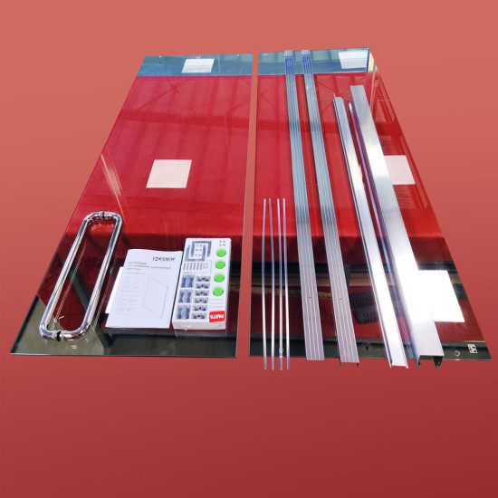 Душові двері Koer SR SD03-140x200-TR-01 прозоре скло Easy Clean 8мм, хром (KR5385)