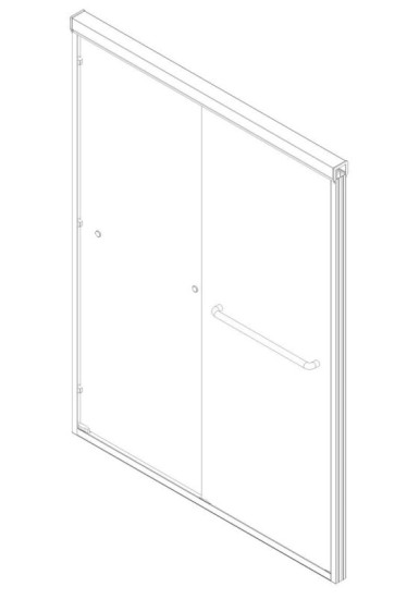 Душові двері Koer SR SD03-140x200-TR-01 прозоре скло Easy Clean 8мм, хром (KR5385)